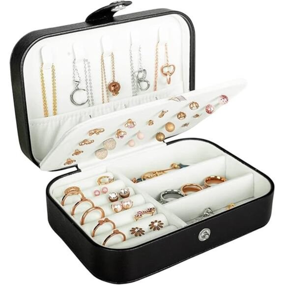 Women Jewelry Box Portable Mini Travel Case Display Storage Holder Boxes - Picture 1 of 7